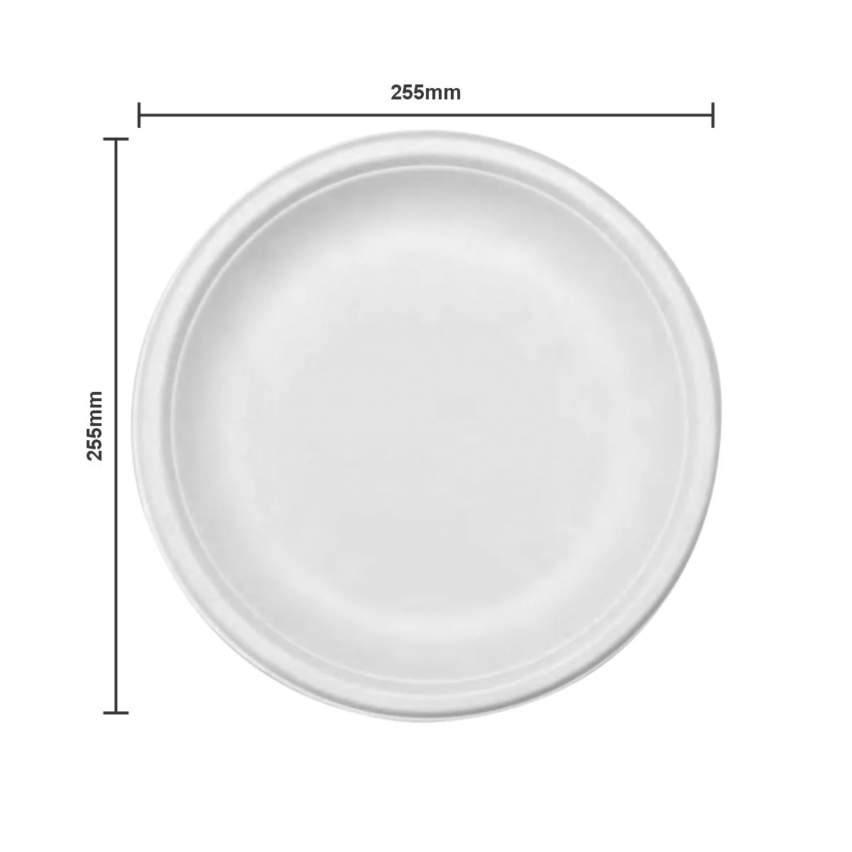 Bamboo Crockery 10-Inch Plate Dimention